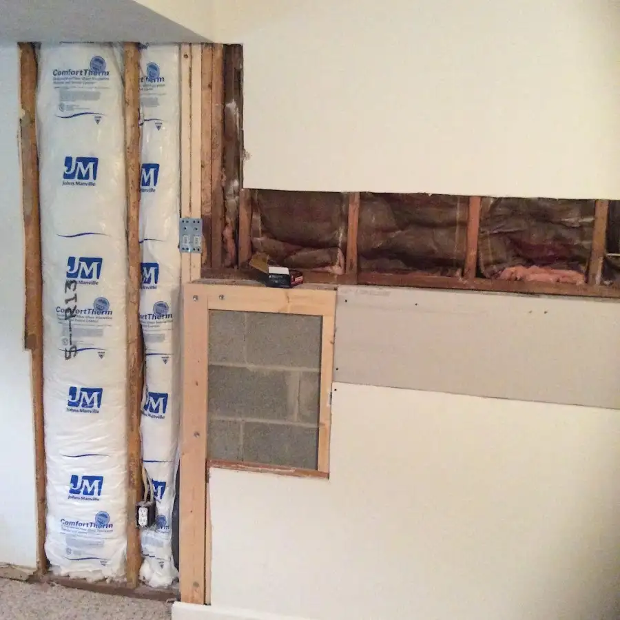 Wall insulation replacement during Contents Cleaning & Restoration in Wappingers Falls